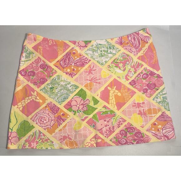 Lilly Pulitzer Dresses & Skirts - Vintage Lilly Pulitzer size large stretch Waist Mini Skirt tropical